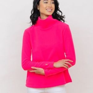 Dudley Stephens Neon Pink Greenpoint Turtleneck size small NWOT